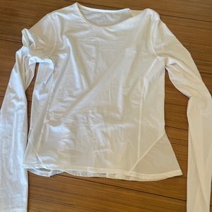 Lululemon long sleeve white top, size 6, like new, worn twice